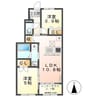 ル・メルシェⅡ 2LDKの間取り