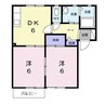 アプリオリＢ 2DKの間取り