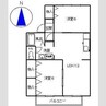 GREEN VILLAGE　A 2LDKの間取り