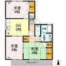 ハイカムールshimizu 3DKの間取り
