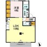 ゆーとぴあ21　B 1LDKの間取り