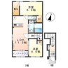 【新築】島田市向谷元町アパート 2LDKの間取り