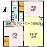 コーポラス港　Ｂ 2LDKの間取り