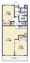エヴァーグリーン 2LDKの間取り