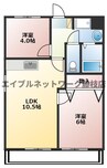 メゾン琢磨II 2LDKの間取り