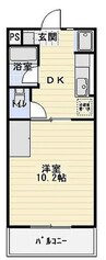 ノーヴァⅡ 1DKの間取り