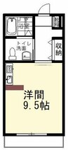 グランドール豊田B 1Kの間取り