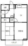 コーポサンフォルム 2DKの間取り
