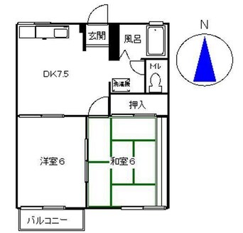 間取図 ひまわりハイツB