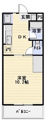 エスぺランサⅠ 1DKの間取り