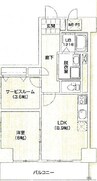 ベナレス藤枝 1LDK+Sの間取り