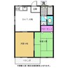 ホワイトハイツA 2DKの間取り