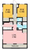 グリーンピア 2LDKの間取り