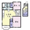 オークス１１ 2LDKの間取り