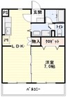 オラシオンＭ 1LDKの間取り