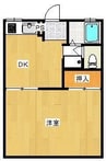 メイゾン大東　Ａ 1DKの間取り