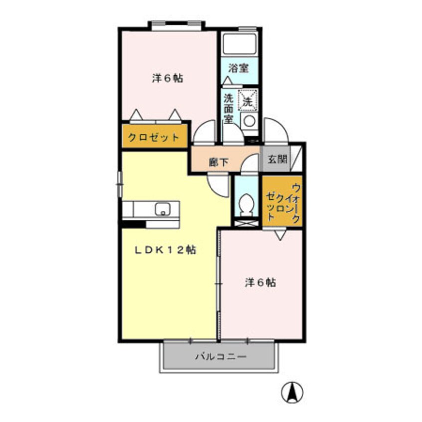 間取図 グランドール塩津　Ｂ