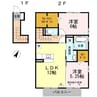 リーベ 2LDKの間取り