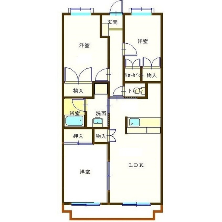 間取図 サンライズ横井