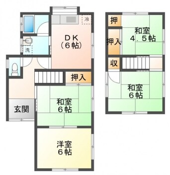 間取図 小川新町2丁目貸家