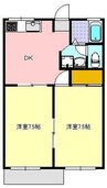 ＤＵＥ  ＣＡＳＡ 2DKの間取り