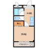 パルテカワサキ 1Kの間取り