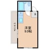 アイディール若江 1Rの間取り