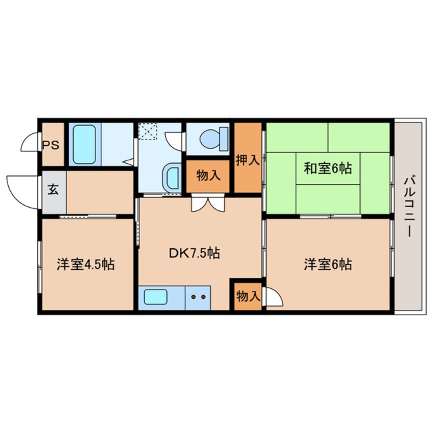 間取図 メゾン瓜生堂