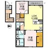 エクシード西村 2LDKの間取り