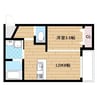CRASTINE岩田町５丁目 1LDKの間取り