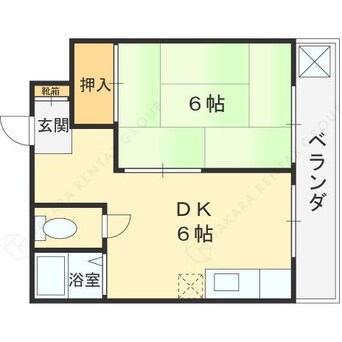 間取図 東花園コーポ