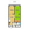 花園マンション巽 3DKの間取り