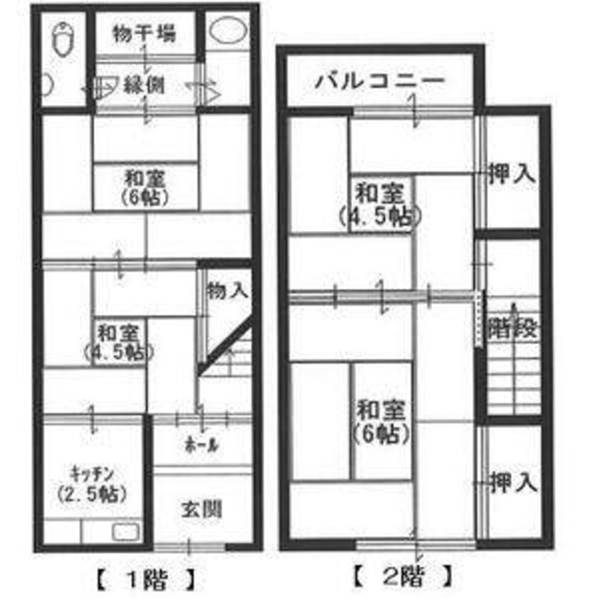 間取図 若江本町借家