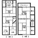 若江本町借家（４丁目）の間取図
