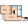 CRYSTAL花園 1LDKの間取り