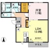 アビテ末広 1LDKの間取り