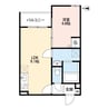 Limmon御厨 1LDKの間取り