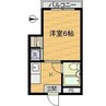 富士コーポ 1Kの間取り
