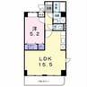 フォンテーヌ 1LDKの間取り