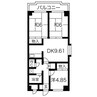 グランドメゾン浅田Ⅰ 3DKの間取り