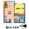 メゾンdeソレイユ 1DKの間取り