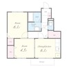 グランディール（東大阪） 2DKの間取り