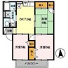 ディアコートＳ　Ａ棟 3DKの間取り