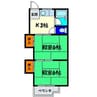 吉岡マンション 2Kの間取り