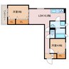 クリエオーレ花園西町 2LDKの間取り