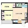 クリエオーレ花園西町 2LDKの間取り