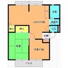ハイツ明希乃 2LDKの間取り