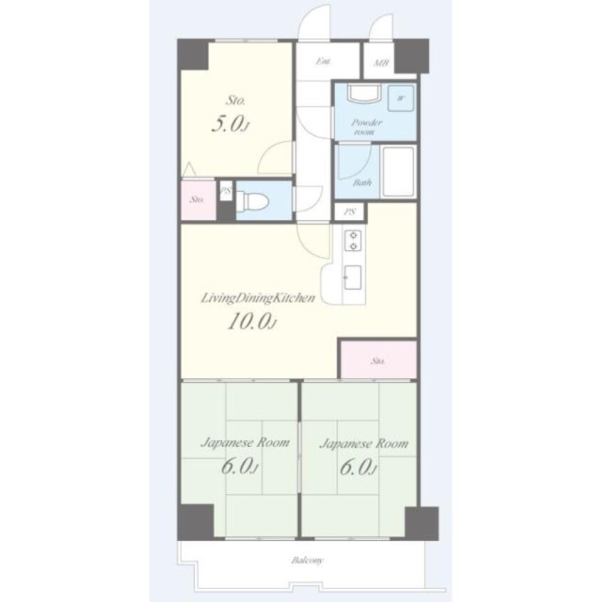 間取図 グランドゥール西岡