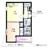 フジパレス瓜生堂Ⅰ番館 1DKの間取り