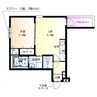 フジパレス瓜生堂Ⅴ番館 1LDKの間取り
